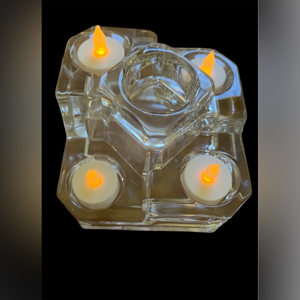 Vintage crystal party lite 5 level candle holder